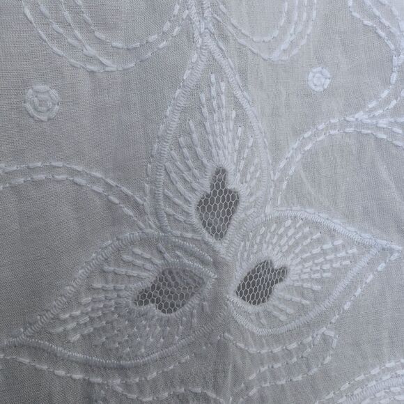 Elie Tahari Perfect Summer White Boho Dainty Embelished Midi Skirt Size M - Picture 7 of 12